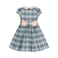 Sherazade Green & Pink Tartan Smocked Dress