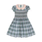 Sherazade Green & Pink Tartan Smocked Dress