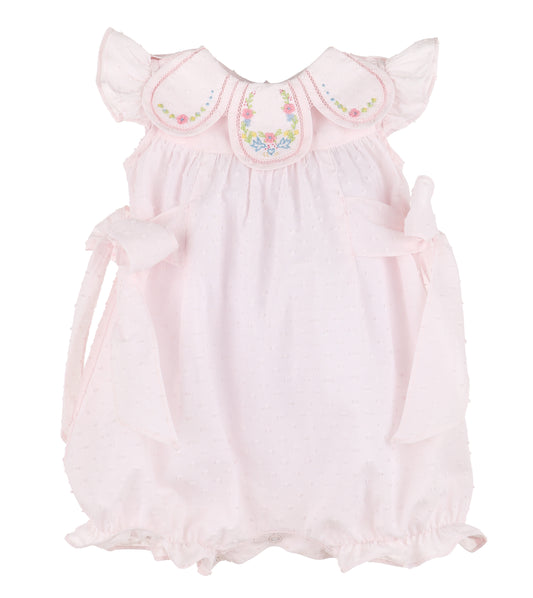 Swiss Dot Petal Pink Playsuit