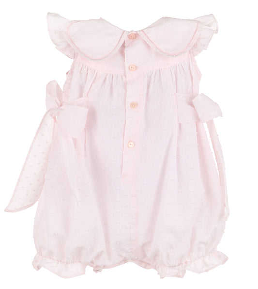 Swiss Dot Petal Pink Playsuit