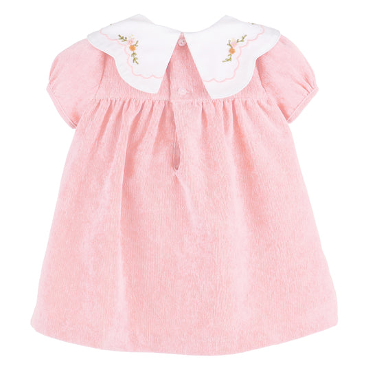 Pumpkin Cord Scallop Dress