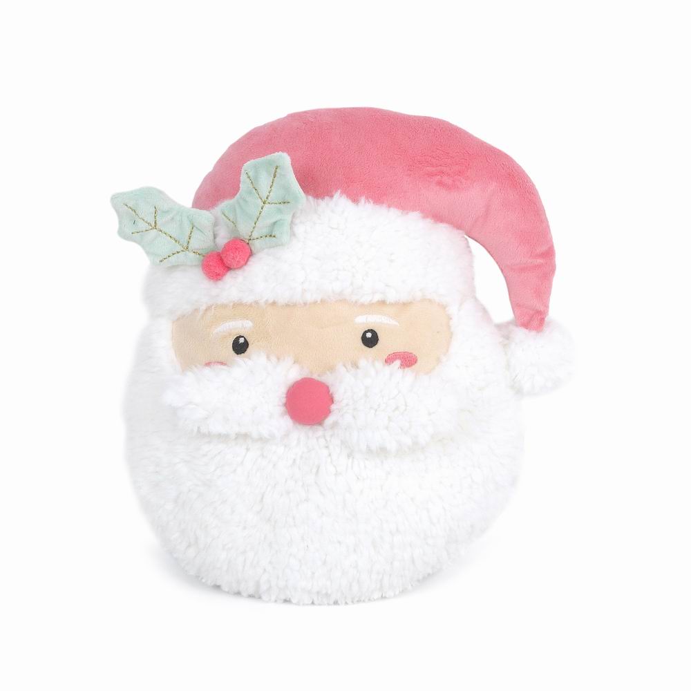 Pink Santa Plush Accent Decor