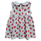 Sleeveless Collared Strawberry Print Dress