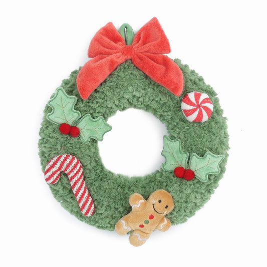 Green Festive Wreath Plush Toy