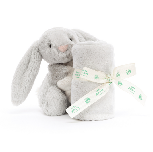 Bashful Grey Bunny Soother Lovey 2024