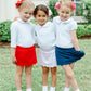 Navy Scallop Skort