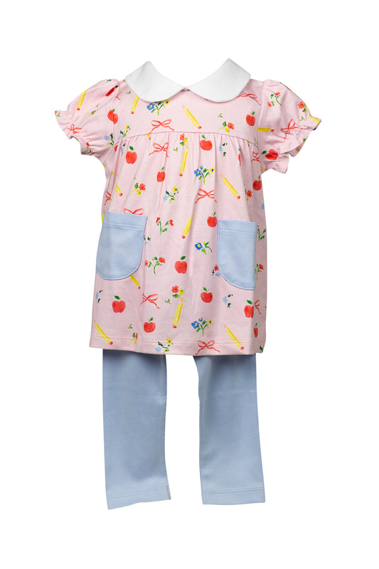 School Days Short Sleeve Tunic Set