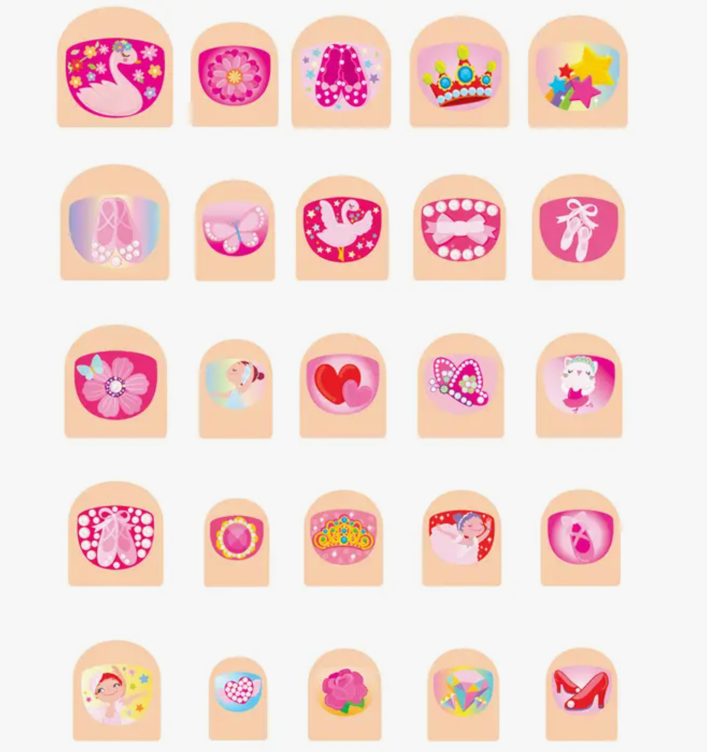 Lil' Fingers Nail Art, Pretty Ballerinas Nail Stickers