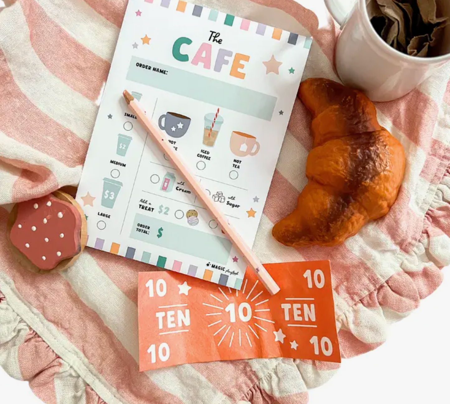 The Cafe Pretend Play Notepad