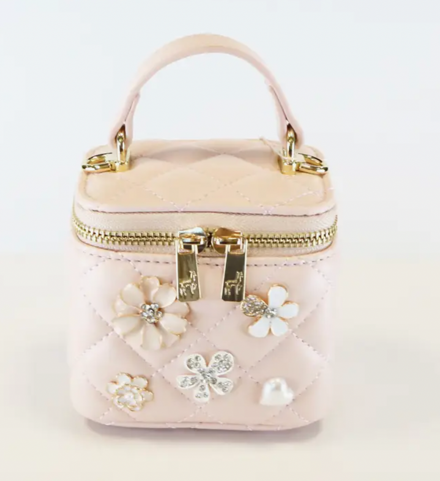 Quilted Top-Handle Bag w/ Charms