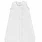 Milano Baby Quilted Sleep Sack, White with Pink