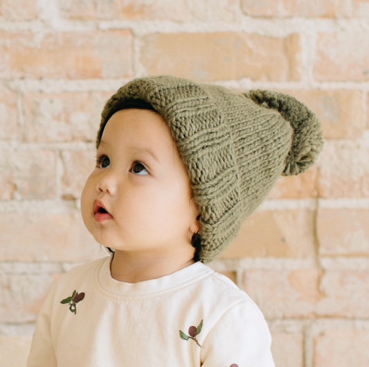 Classic Pom Hat, Olive