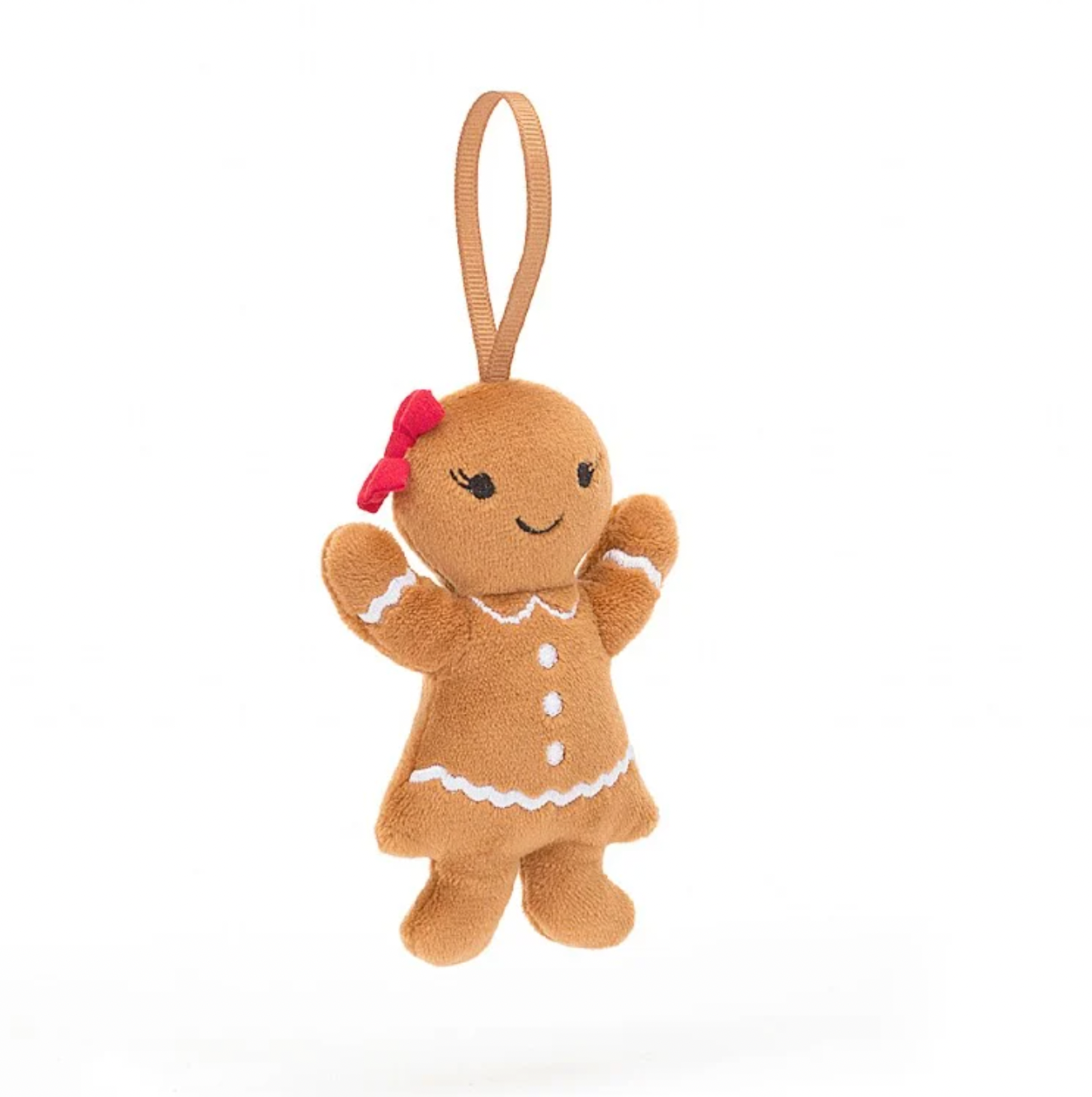 Festive Folly Gingerbread Ruby Ornament