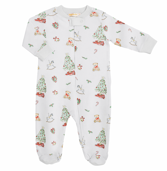 Christmas Tree Zipped Footie
