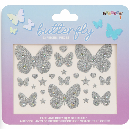 Butterfly Gem Face and Body Stickers