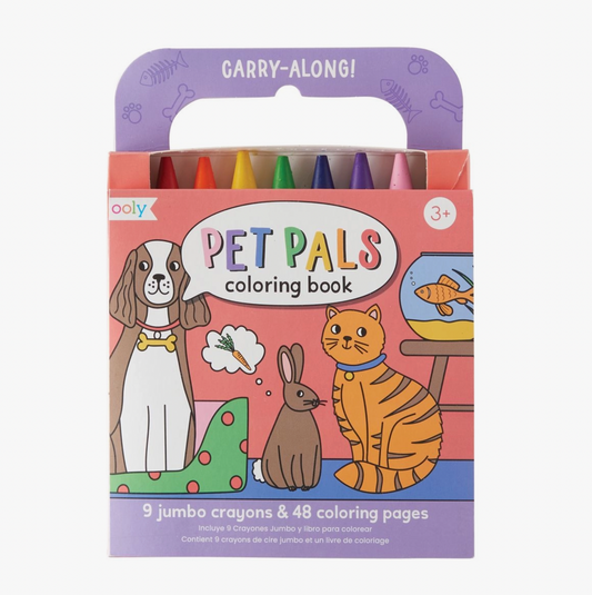 Carry Along Crayon & Coloring Book Kit-Pet Pals