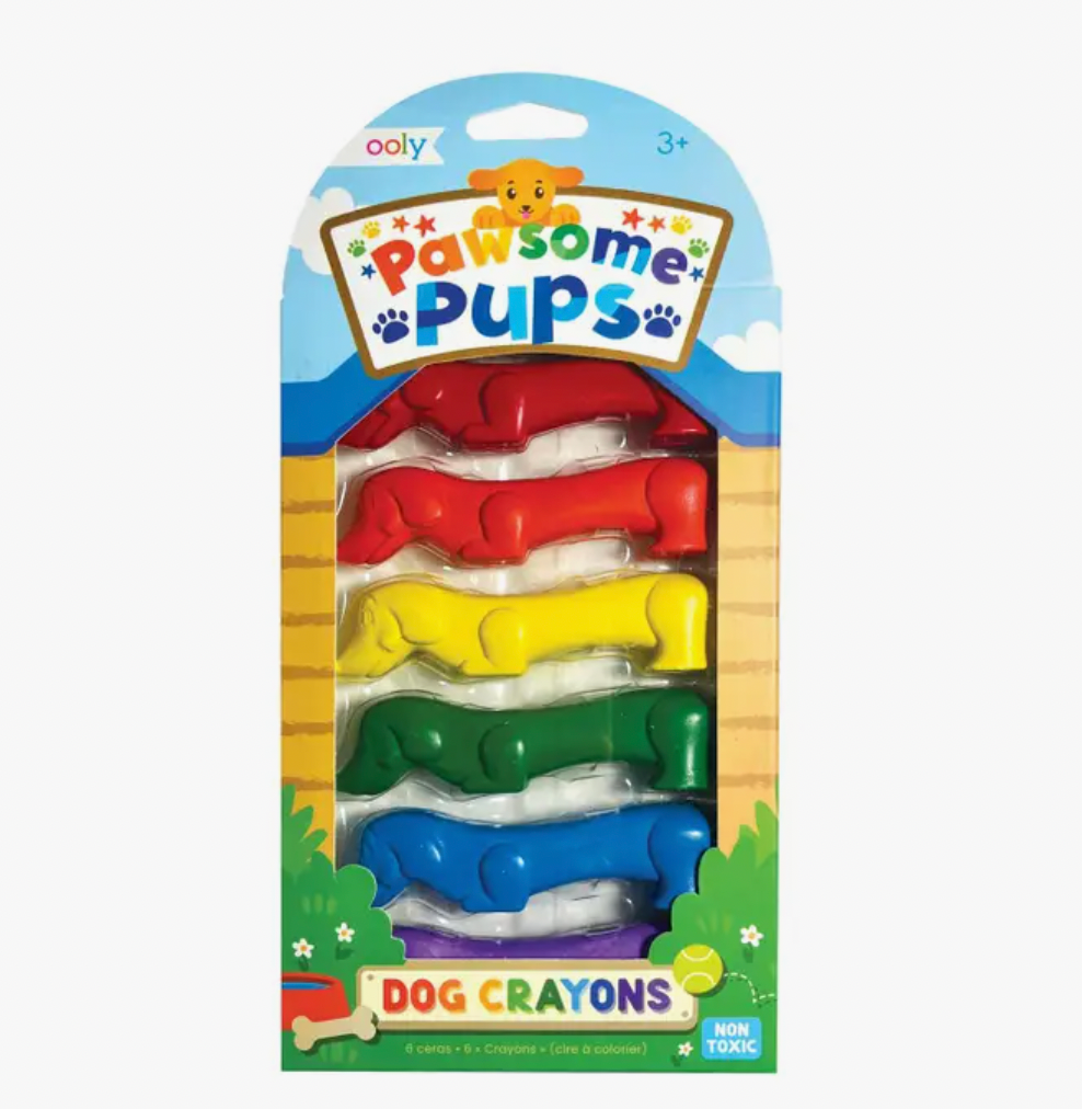 Pawsome Pups Dog Crayons - Set of 6