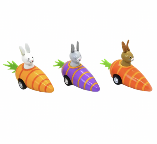 Pull Back Bunny in Carrot (sold individually)