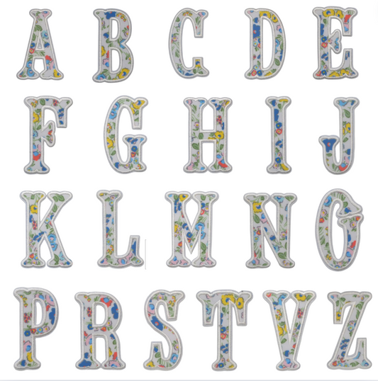 Applique Letters, Posies (sold individually- only works with TRVL coated items)