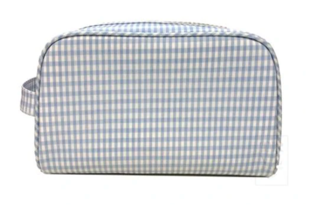 Stowaway Toiletry Bag, Gingham Mist