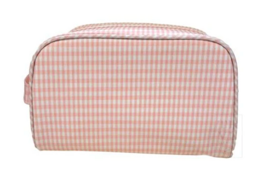 Stowaway Toiletry Bag, Gingham Taffy