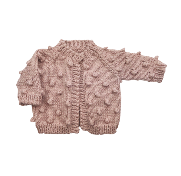 Popcorn Cardigan, Blush