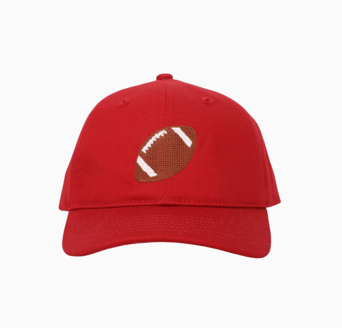 Kids Baseball Hat, Red Football