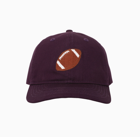 Kids Baseball Hat, Purple Football