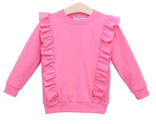 Laura Ruffle Pullover, Pink