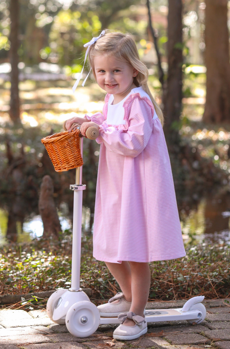 Girl's Marie Pink Striped Dress