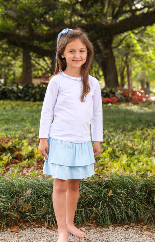 Girl's Rosemary Skort, Light Blue