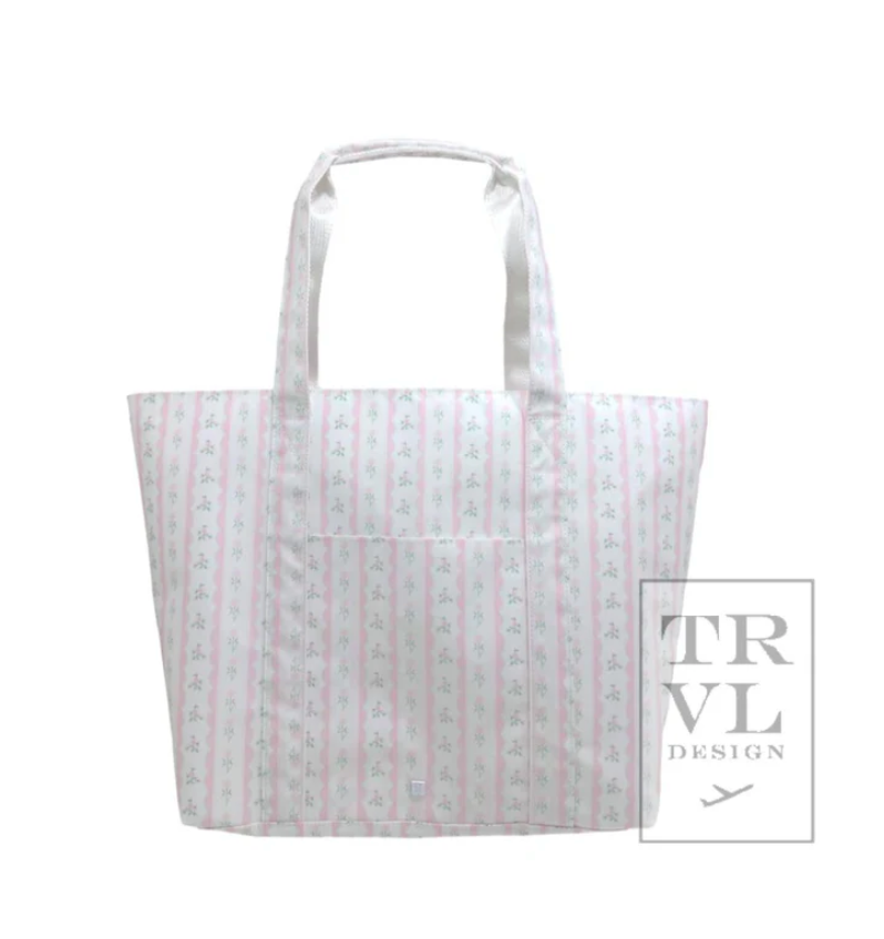 Jumbo Tote, Ribbon Floral Pink