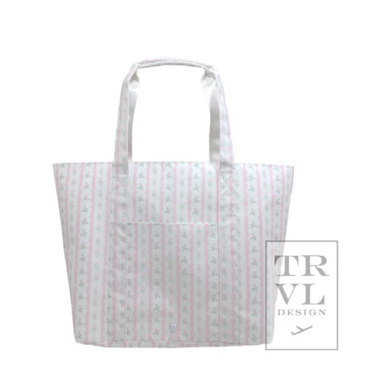 Jumbo Tote, Ribbon Floral Pink