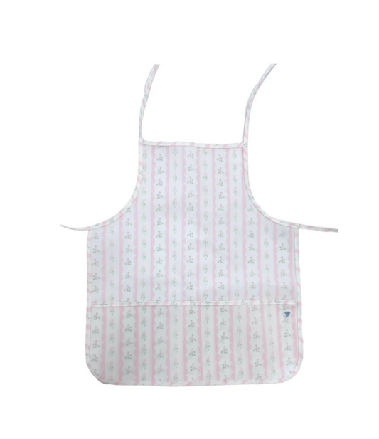 Apron, Ribbon Floral Pink