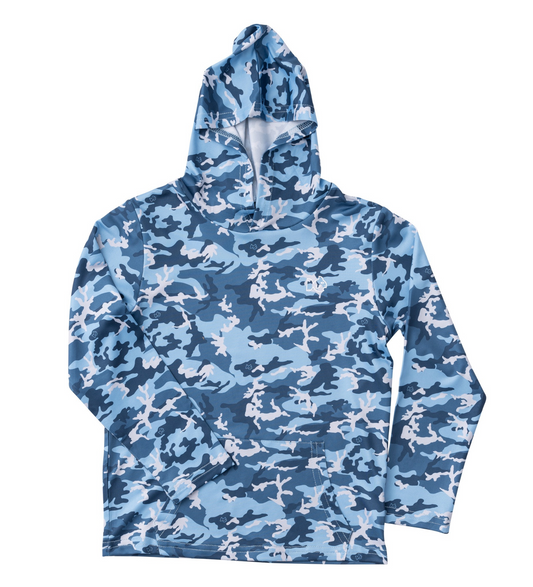 Pro Performance Hoodie, Blue Camo