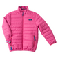 Girl's Puffer Jacket, Raspberry Rose