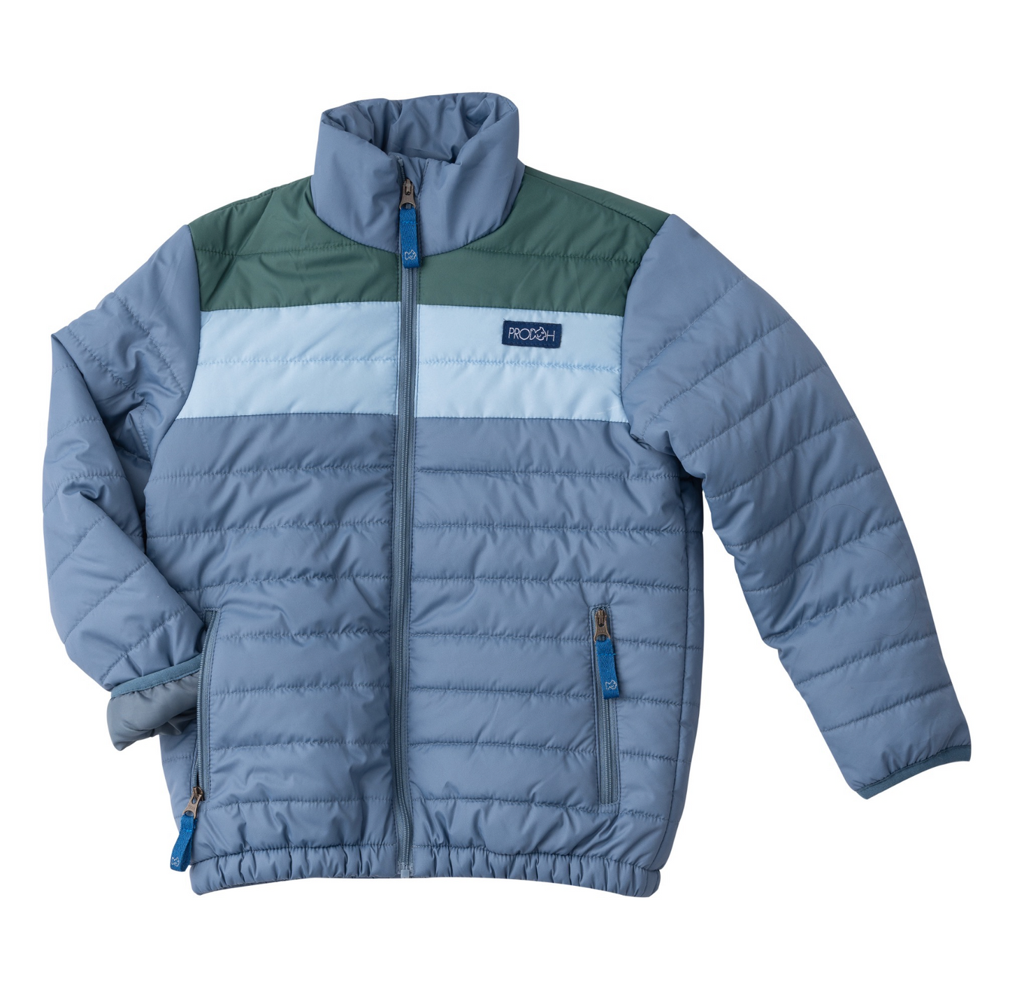 Boy's Puffer Jacket, Bluefin Colorblock