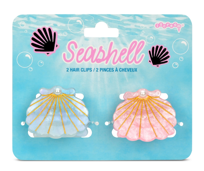 Mermaid Shell Hair Clips, Set of 2