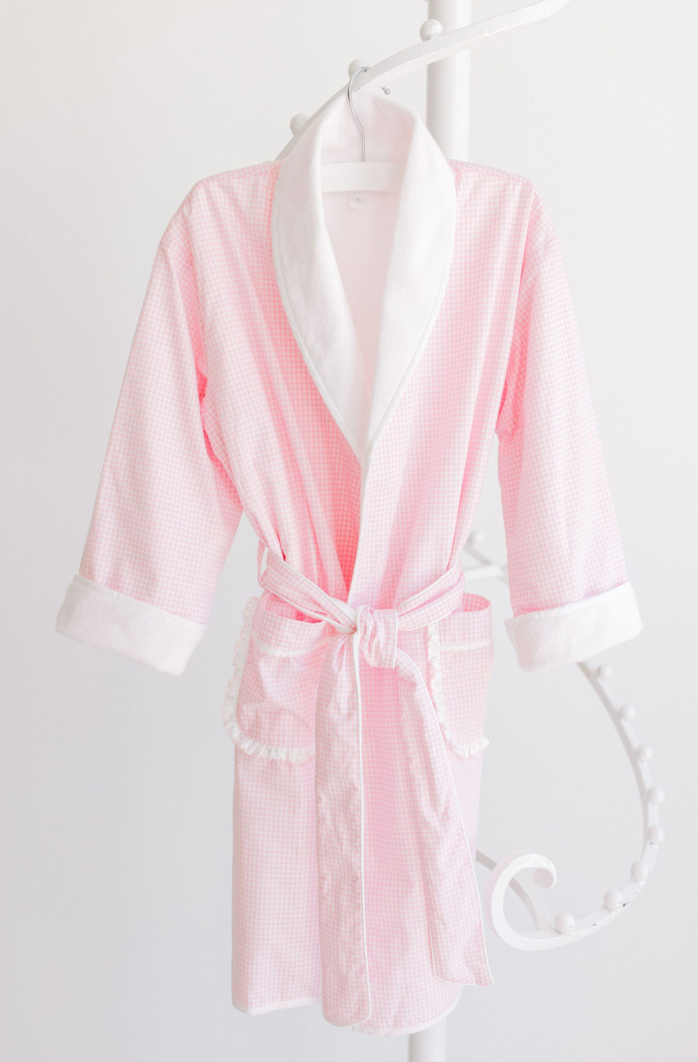 Bath Robe, Pink Gingham