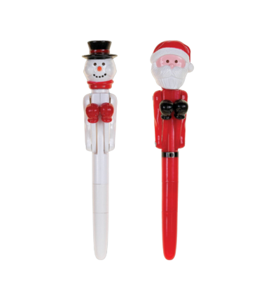 Santa & Snowman Light Up Boxing Pens (sold individually)