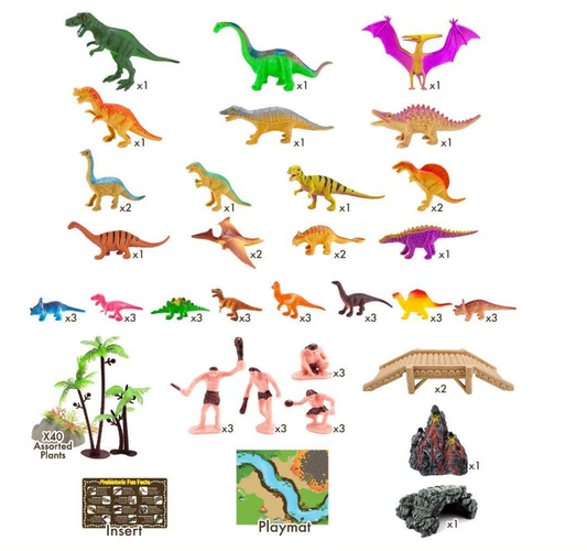 100-Piece Prehistory Playset