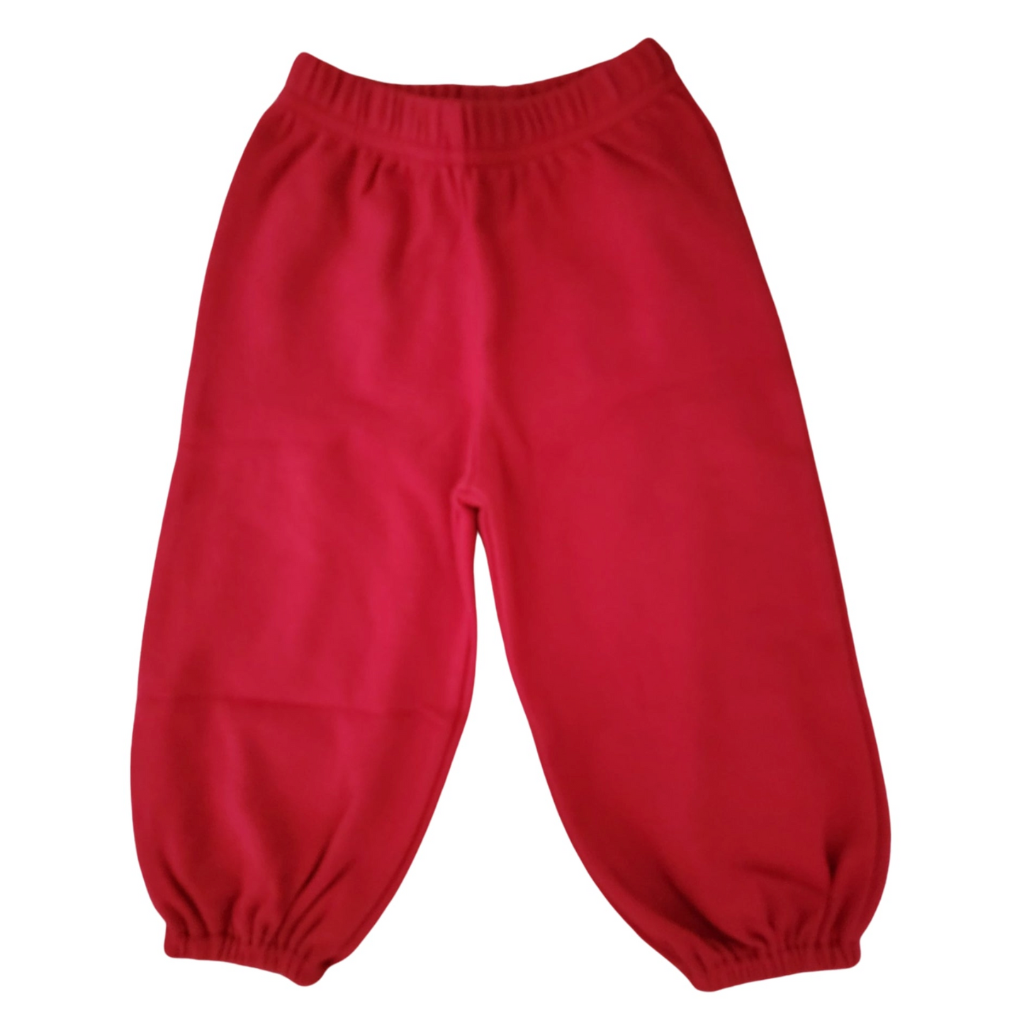 Boy's Interlock Cotton Deep Red Cinched Ankle Pants