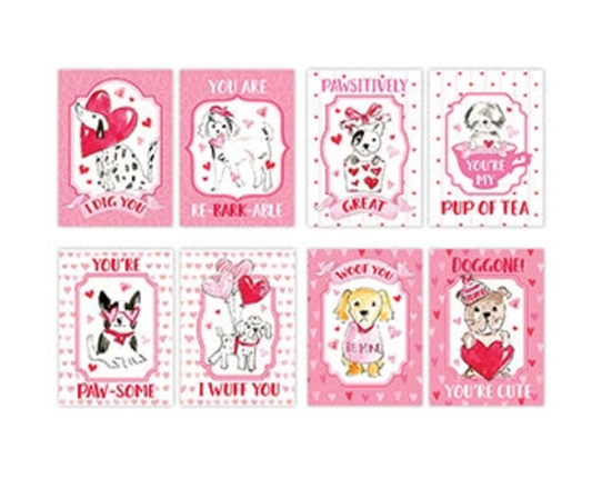 Kids Small Valentines Boxed Set, Valentine Doggies