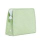 Large Roadie Zip Pouch, Gingham Leaf Green