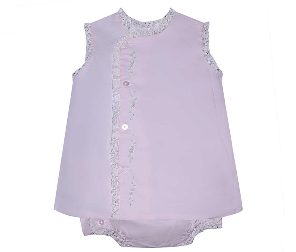 Blanche Lace Pink Diaper Set