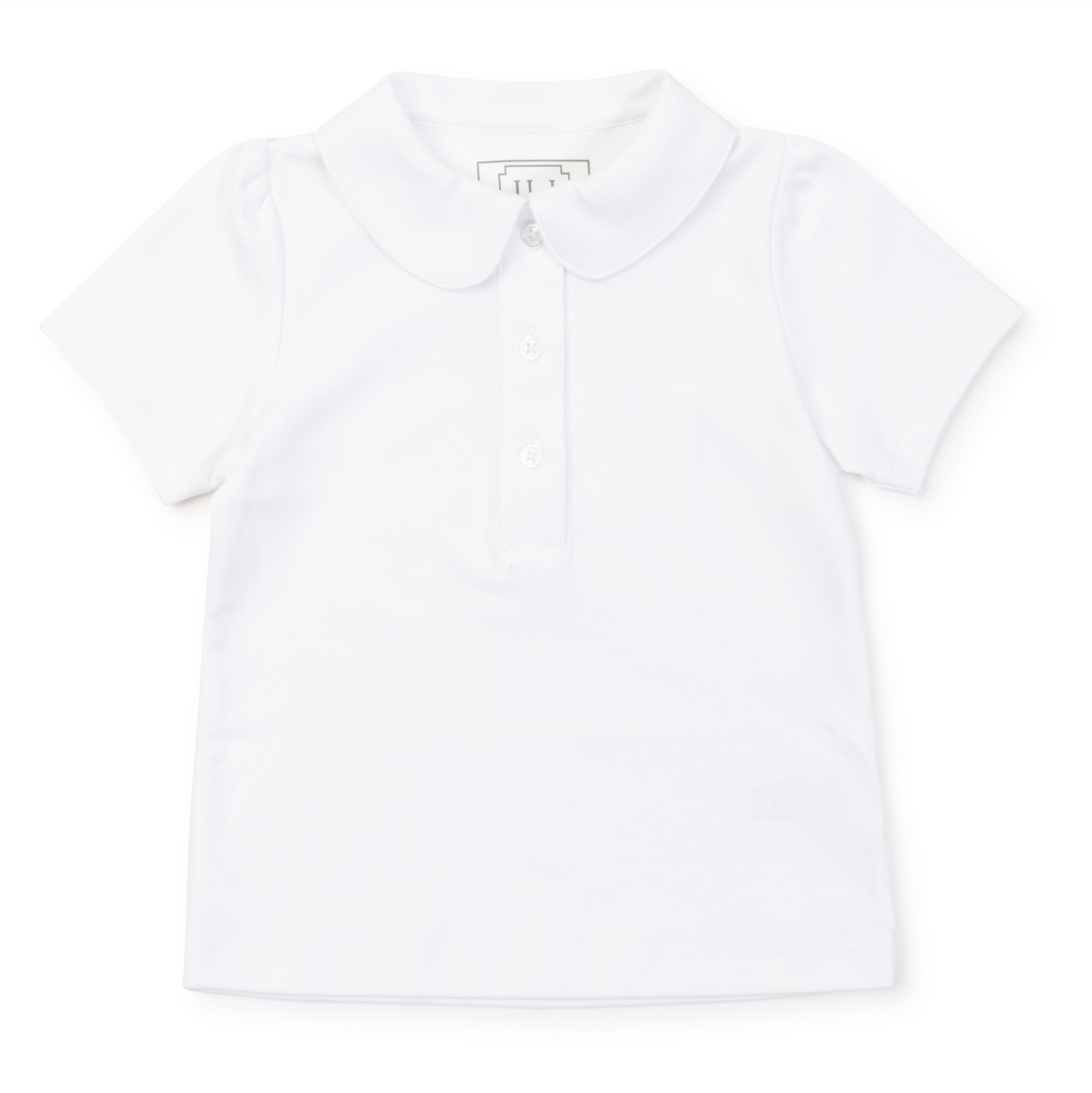 Girls Madison White Collared Short Sleeve Shirt