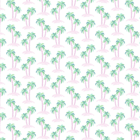 Poppy Girls' Short Set, Palm Tree Isle Pink