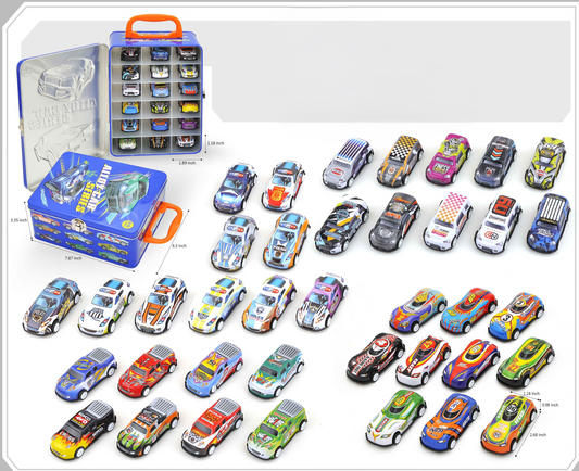 36 Piece Die Cast Car Carrying Case