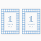 Milestone Card Set, Cavalier Garden Gingham Blue