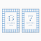 Milestone Card Set, Cavalier Garden Gingham Blue